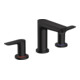 hansgrohe Mitigeur lavabo 3 trous Talis E avec vidage à tirette, noir mat-1