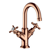 hansgrohe Mitigeur lavabo à deux poignées 160 Axor Montreux chromé poli or rouge