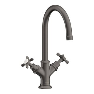 hansgrohe Mitigeur lavabo à deux poignées 210 Axor Montreux A 175 mm, chromé, avec tirette, bleu