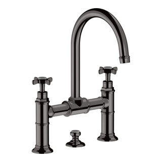 hansgrohe Mitigeur lavabo à deux poignées 220 Axor Montreux A 175 mm, avec croix, tirette, bleu