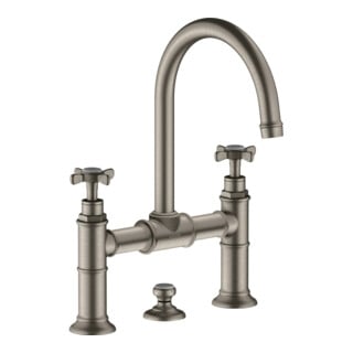 hansgrohe Mitigeur lavabo à deux poignées 220 Axor Montreux A 175 mm, avec croix, tirette, chromé