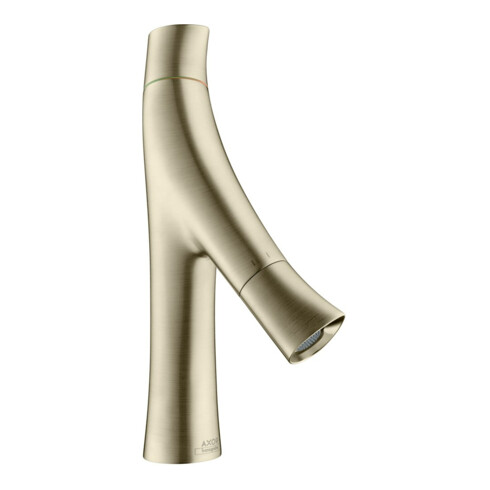 hansgrohe Mitigeur lavabo à deux poignées 80 Axor Starck Organic A 116 mm, avec tirette, nickel brossé