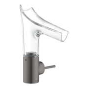 hansgrohe Mitigeur lavabo Axor Starck V 140 mm verre, sans garniture, brossé bleu vc