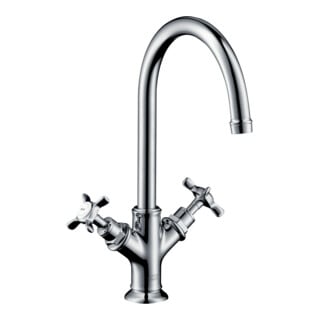 hansgrohe Mitigeur lavabo deux poignées 210 Axor Montreux A 175 mm, avec vidage, chrome