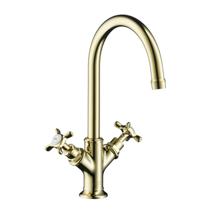 hansgrohe Mitigeur lavabo deux poignées 210 Axor Montreux A 175 mm, avec vidage, sans tirette