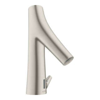 hansgrohe Mitigeur lavabo électronique Axor Starck Organic avec régulation temp., batt., inox optique