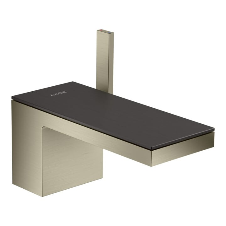 hansgrohe Mitigeur lavabo mono-commande 70 Axor MyEdition A 151 mm, avec vidage poussoir, sans plaque, nickel brossé