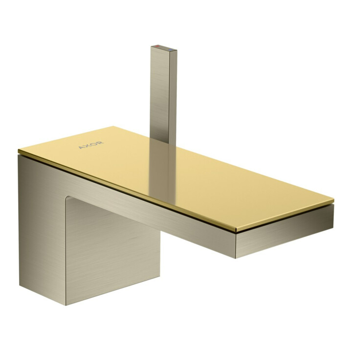 hansgrohe Mitigeur lavabo mono-commande 70 Axor MyEdition A 151 mm, avec vidage poussoir, sans plaque, nickel brossé