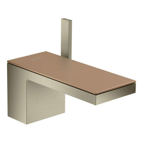 hansgrohe Mitigeur lavabo mono-commande 70 Axor MyEdition A 151 mm, avec vidage poussoir, sans plaque, nickel brossé