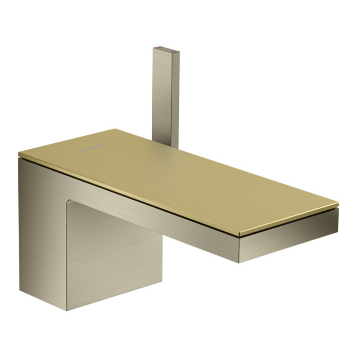 hansgrohe Mitigeur lavabo mono-commande 70 Axor MyEdition A 151 mm, avec vidage poussoir, sans plaque, nickel brossé