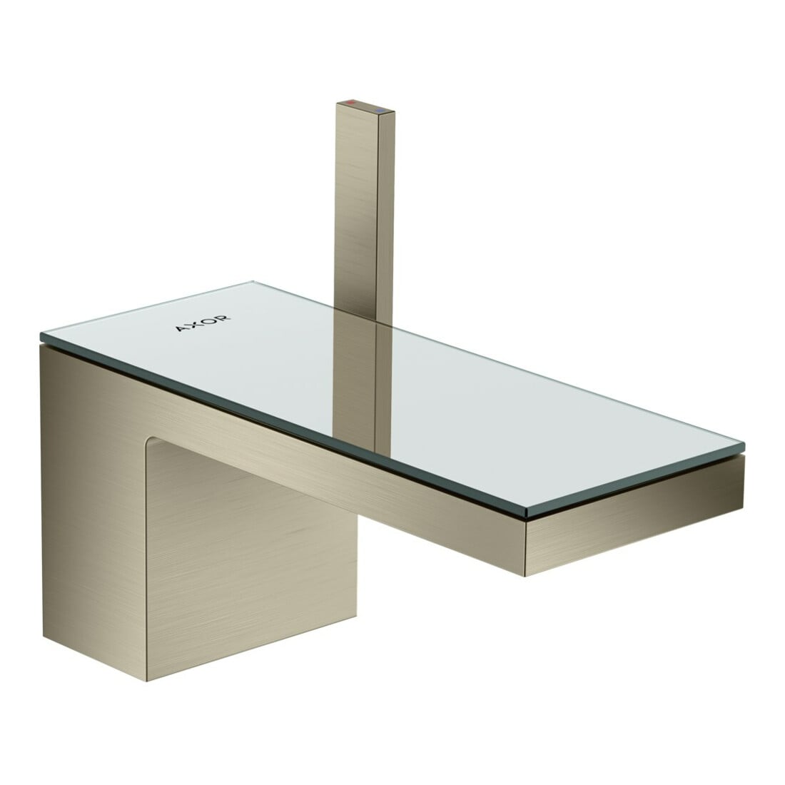hansgrohe Mitigeur lavabo mono-commande 70 Axor MyEdition A 151 mm, avec vidage poussoir, sans plaque, nickel brossé