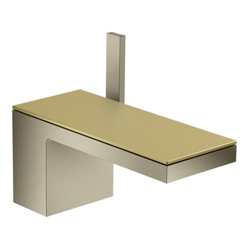 hansgrohe Mitigeur lavabo mono-commande 70 Axor MyEdition A 151 mm, avec vidage poussoir, sans plaque, nickel brossé