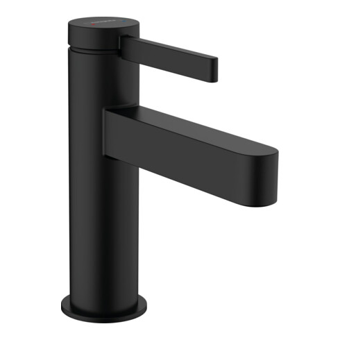 hansgrohe Mitigeur lavabo monocommande 100 Finoris avec vidage Push-Open, noir mat