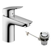 hansgrohe Mitigeur lavabo monocommande 100 Logis avec vidage à tige métal, chrome-3