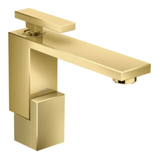 hansgrohe Mitigeur lavabo monocommande 130 Axor Edge bec 160 mm, poli or brillant