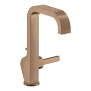 hansgrohe Mitigeur lavabo monocommande 190 Axor Citterio A 160mm, avec poignée à goupille, tirette, chrome mat