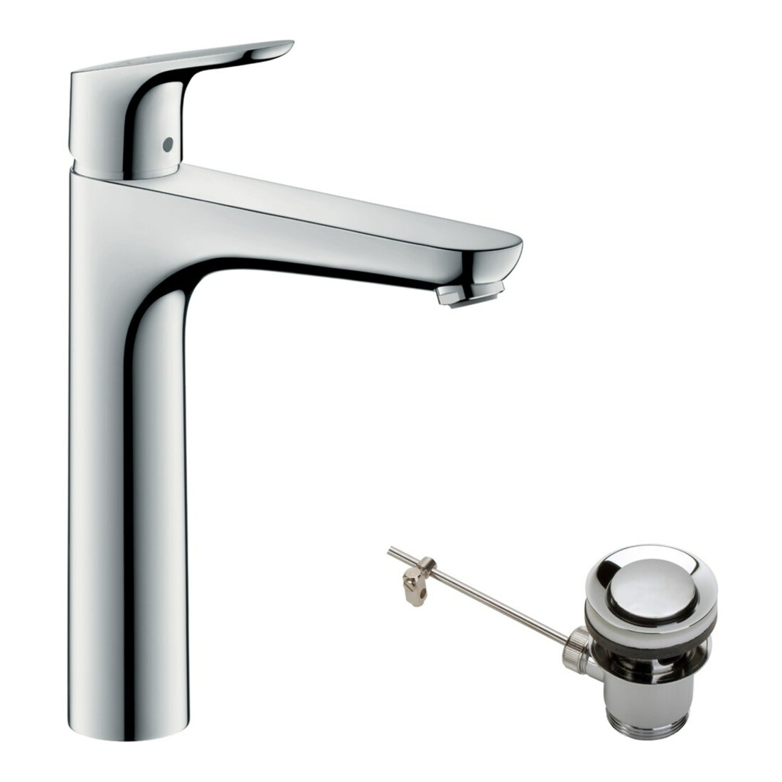 hansgrohe Mitigeur lavabo monocommande 190 Focus avec vidage à tirette, chrome
