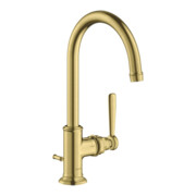 hansgrohe Mitigeur lavabo monocommande 210 Axor Montreux, bec 175 mm, avec vidage, brossé br