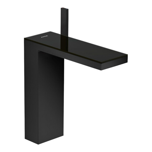 hansgrohe Mitigeur lavabo monocommande 230 Axor MyEdition A 196 mm, avec vidage poussoir, avec plaque, chrome mat/brillant