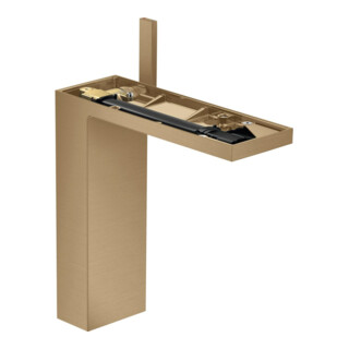 hansgrohe Mitigeur lavabo monocommande 230 Axor MyEdition A 196 mm, avec vidage poussoir, sans plaque, bronze brossé