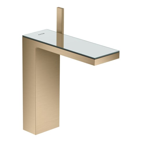 hansgrohe Mitigeur lavabo monocommande 230 Axor MyEdition A 196 mm, avec vidage poussoir, sans plaque, bronze brossé