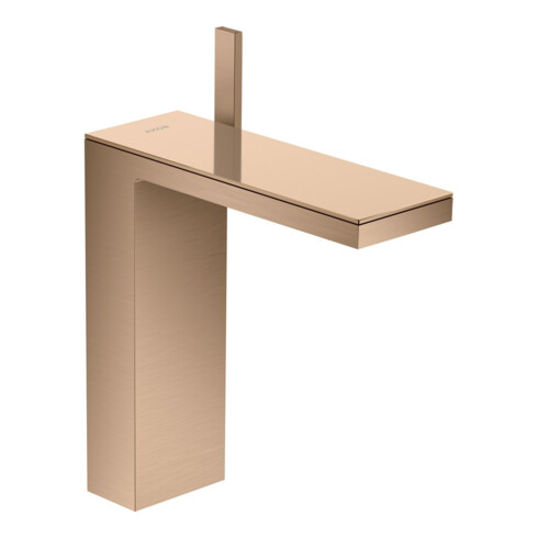 hansgrohe Mitigeur lavabo monocommande 230 Axor MyEdition A 196 mm, avec vidage poussoir, sans plaque, finition or rouge