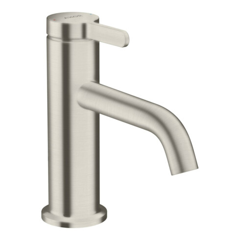 hansgrohe Mitigeur lavabo monocommande 70 Axor One A 130mm, sans garniture, aspect inox