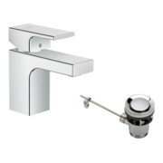 hansgrohe Mitigeur lavabo monocommande 70 Vernis Shape avec garniture de vidage à tige métallique, chrome-4