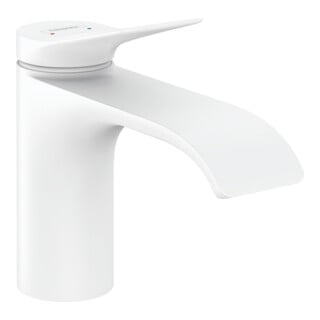 hansgrohe Mitigeur lavabo monocommande 80 Vivenis avec vidage à tige, blanc mat