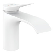 hansgrohe Mitigeur lavabo monocommande 80 Vivenis avec vidage à tige, blanc mat