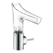 hansgrohe Mitigeur lavabo monocommande Axor Starck V 140 mm verre, sans vidage, taillé, chromé-3