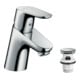 hansgrohe Mitigeur lavabo monocommande Focus 70 avec bonde à clapet, chrome-2