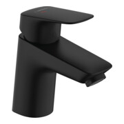 hansgrohe Mitigeur lavabo monocommande Logis KS, tirette, avec vidage, A 107 mm, noir mat