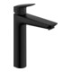 hansgrohe Mitigeur lavabo monocommande Logis KS tirette, sans vidage, A 166 mm, noir mat-1
