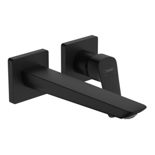 hansgrohe Mitigeur lavabo monocommande Logis mat-noir, encastré, mural, bec 206 mm