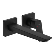 hansgrohe Mitigeur lavabo monocommande Logis mat-noir, encastré, mural, bec 206 mm