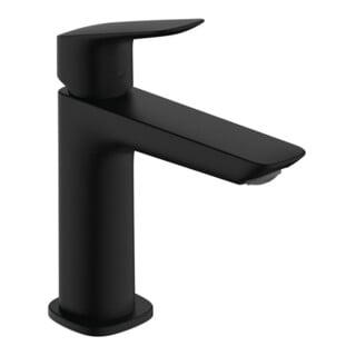 hansgrohe Mitigeur lavabo monocommande Logis Pus-Op-Abl, encastré, bec 121 mm, mat noir