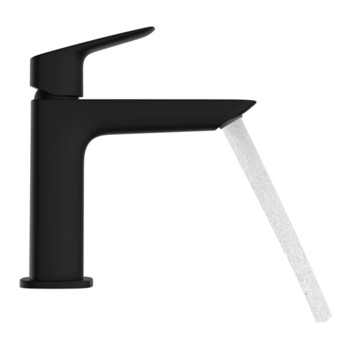 hansgrohe Mitigeur lavabo monocommande Logis sans garniture, encastré, bec 121 mm, noir mat