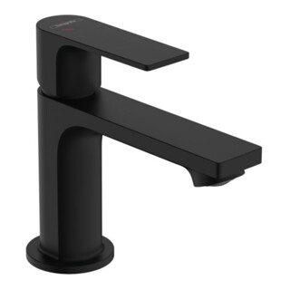hansgrohe Mitigeur lavabo monocommande Rebris E 80 CoolSt sans garniture de vidage, noir mat