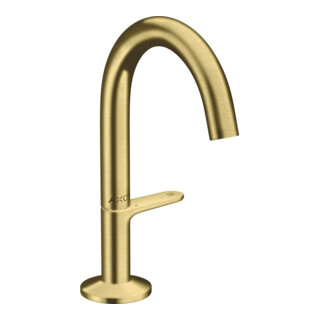 hansgrohe Mitigeur lavabo monocommande Sel. 140 Axor One 122 mm, avec vidage push-open, brossé br