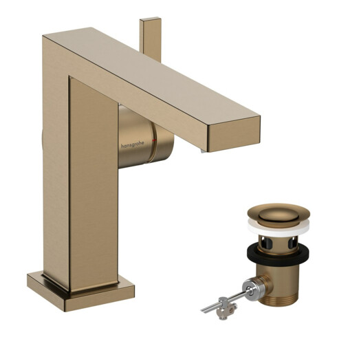 hansgrohe Mitigeur lavabo monocommande Tecturis E A 155 mm, avec tirette, bronze brossé