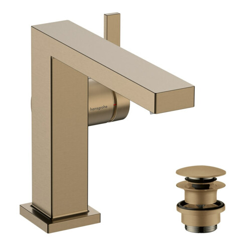 hansgrohe Mitigeur lavabo monocommande Tecturis E A 155 mm, avec vidage poussoir, bronze brossé