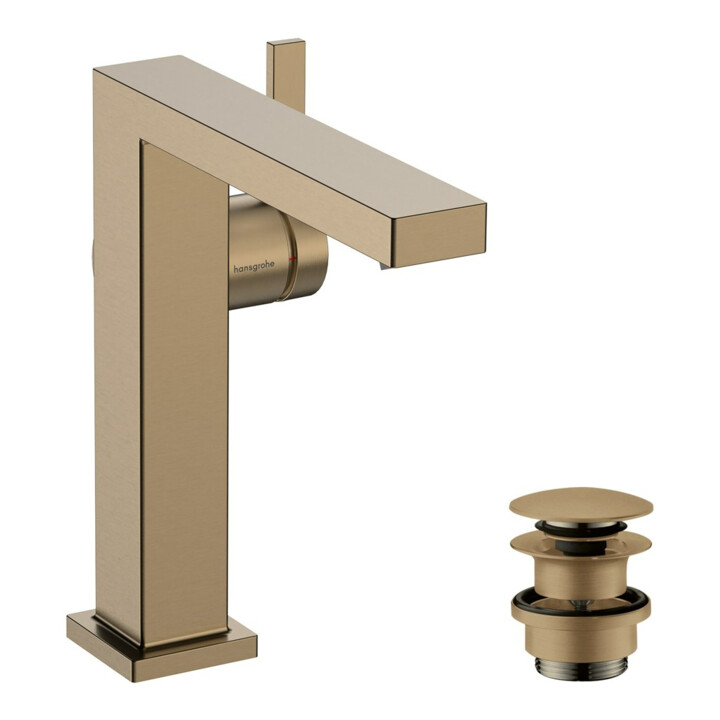 hansgrohe Mitigeur lavabo monocommande Tecturis E A 157 mm, avec vidage poussoir, bronze brossé