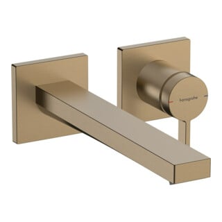 hansgrohe Mitigeur lavabo monocommande Tecturis E A 225 mm, encastré, mural, bronze brossé