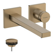hansgrohe Mitigeur lavabo monocommande Tecturis E A 225 mm, encastré, mural, bronze brossé-4