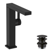hansgrohe Mitigeur lavabo monocommande Tecturis E avec bec pivotant + vidage poussoir, mat noir-3