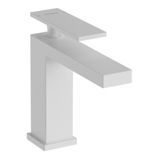 hansgrohe Mitigeur lavabo monocommande Tecturis E bec 144 mm, sans vidage, blanc mat