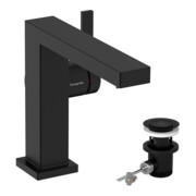 hansgrohe Mitigeur lavabo monocommande Tecturis E, bec 155 mm, avec vidage à tirette, mat noir-3