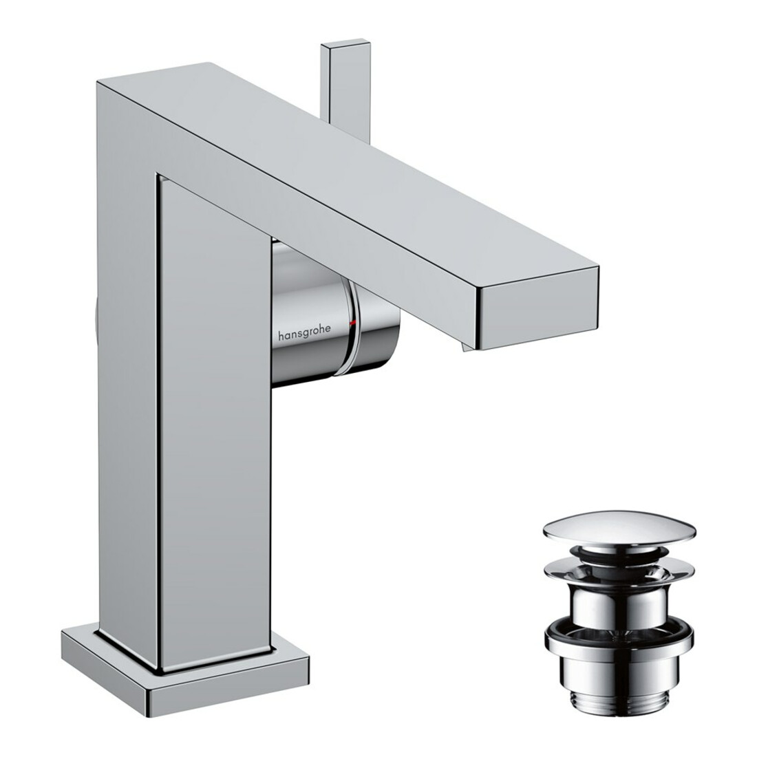 hansgrohe Mitigeur lavabo monocommande Tecturis E, bec 155 mm, vidage push-open, chrome