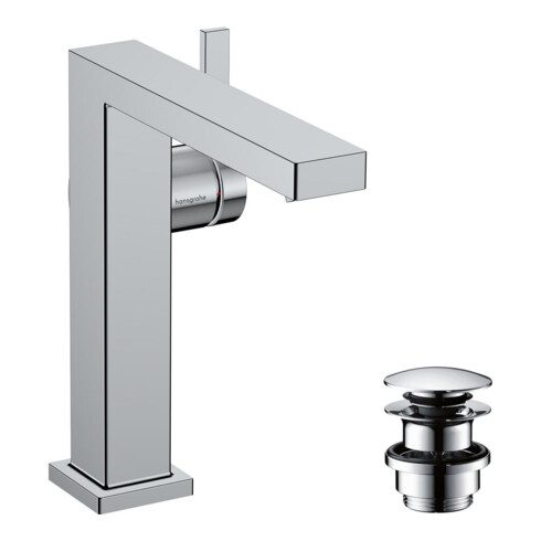 hansgrohe Mitigeur lavabo monocommande Tecturis E bec 157 mm, avec vidage push-open, chrome